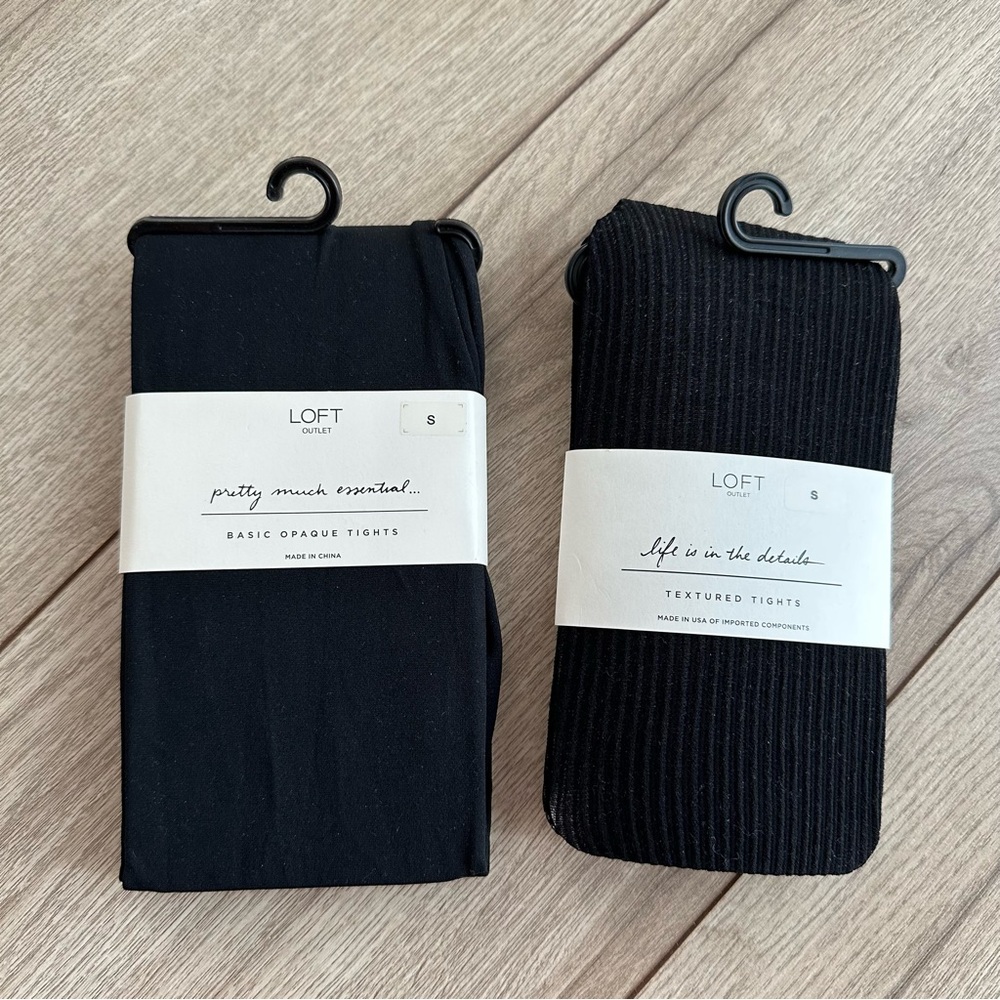 LOFT Black Tights Set
